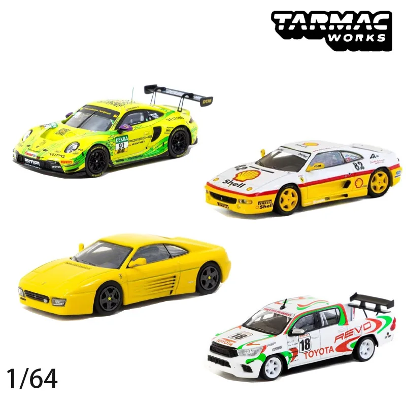 

Tarmac Works 1:64 Ferrari F355 348 Challenge F355 Toyota Hilux Hilux Белый No 18 Модель автомобиля из сплава