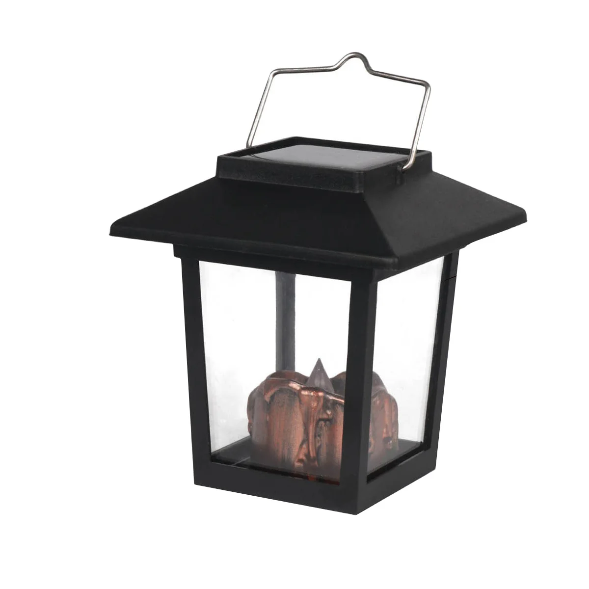 

3Pcs Waterproof Solar LED Lantern Vintage Shape Solar Light Yellow Color Outdoor Garden Patio Yard Wall