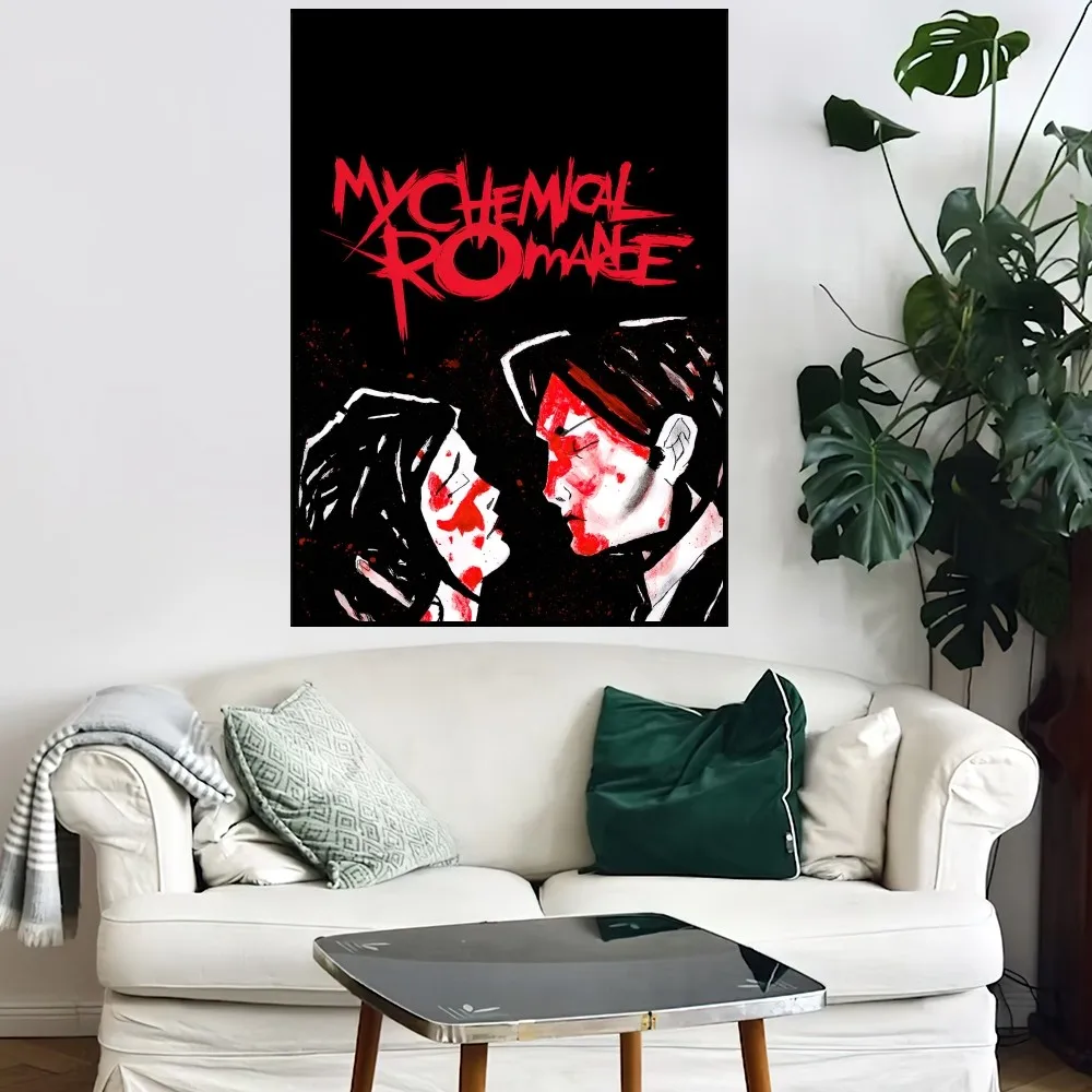 My Chemical Romance Band Poster Small Bar Coffee House Decor Aesthetic Art Wall Painting Stickers Indoor