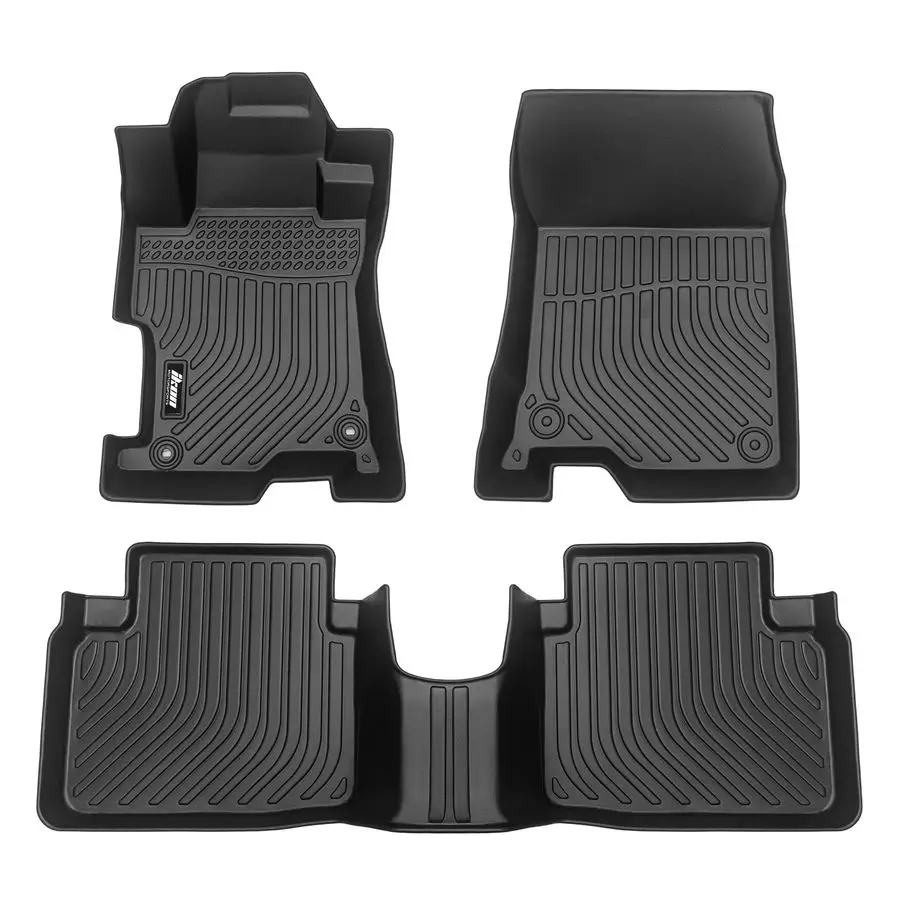 

3D TPE Floor Mats, Compatible with 20082012 Honda Accord Sedan 4Door, All Weather Waterproof AntiSlip Floor Liners, Front amp 2n