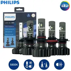 Philips-faro delantero de coche Ultinon Pro9000 H1 H4 H7 LED H11 HB3 HB4 HIR2, 9005, 9006, 9012, 5800K, blanco, 250%, lámparas LED brillantes para automóviles