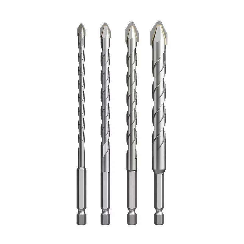 Trapano da parete per calcestruzzo trapano flash manico esagonale multifunzionale punta da trapano triangolare in pollici M3 M4 M5 M6 M8 M10 M12 M14 M16