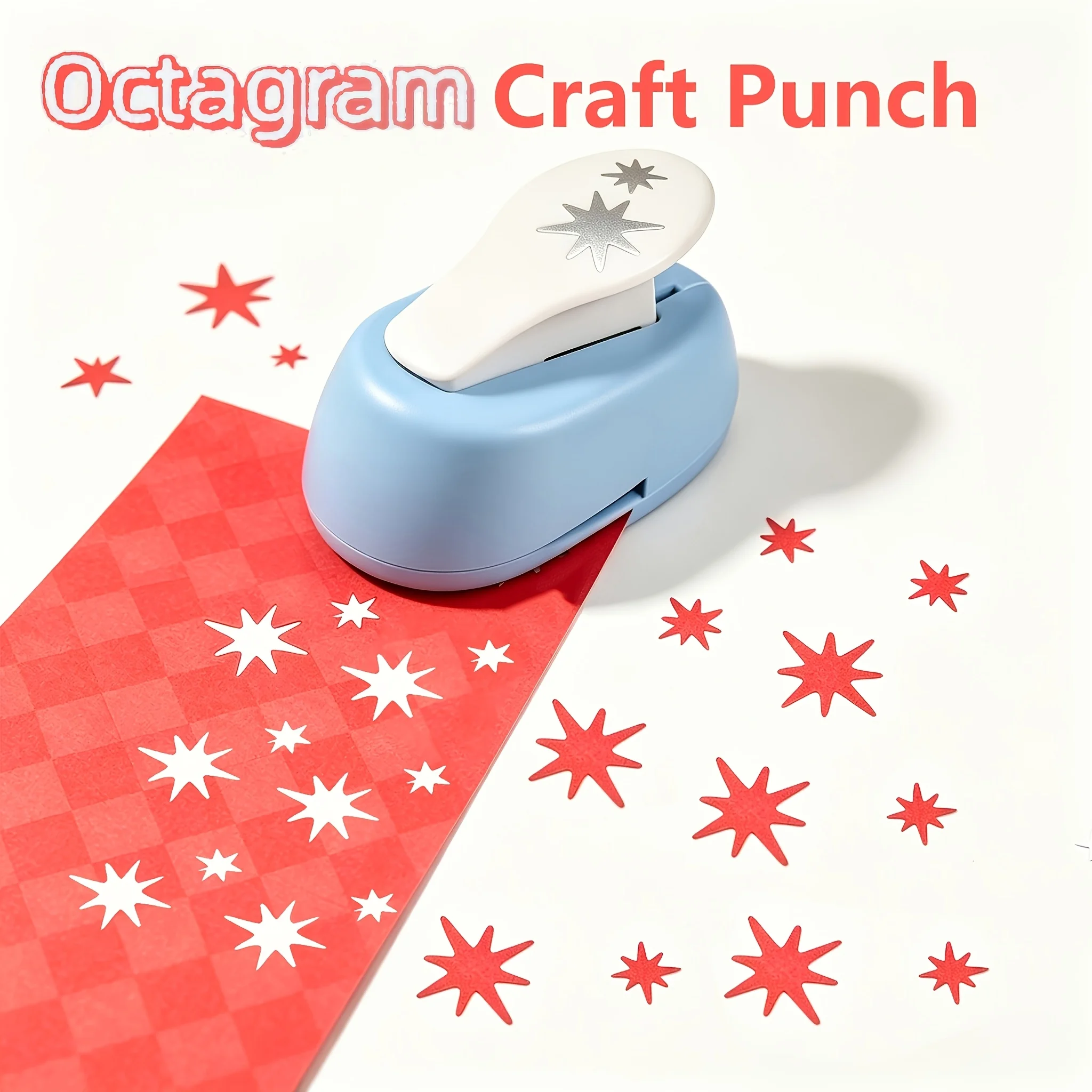1pc Octagram Craft Punch Hand Press Flower Machine, Scrapbook Embossing Machine, Visible Embossing Machine