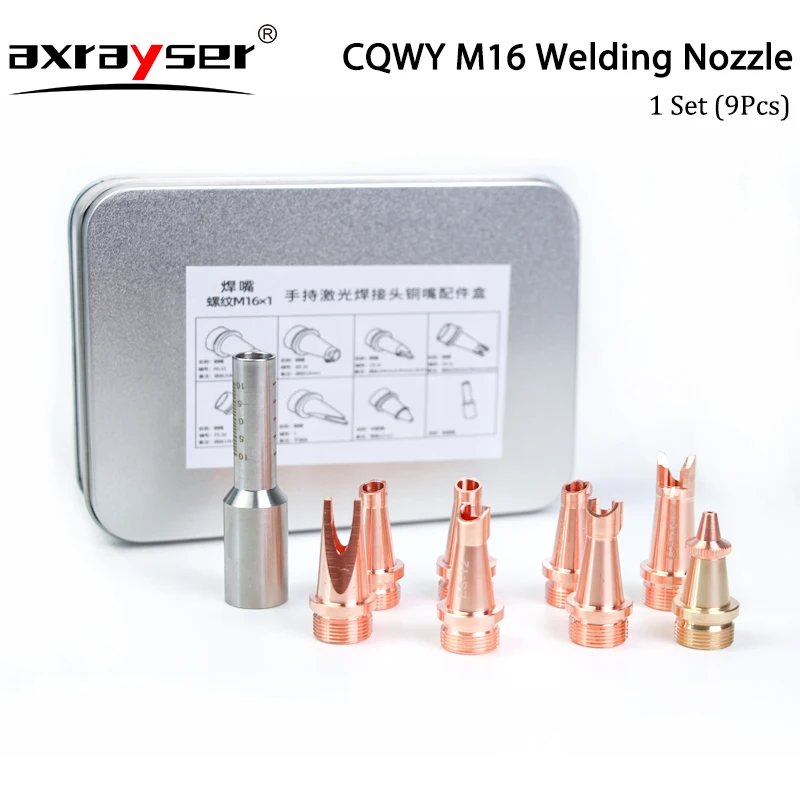 Imagem -02 - Conjunto de Bicos de Cabeça de Soldagem a Laser Cobre para Soldagem Tocha de Tubo de Escala Fixa Hand Held Wsx Cqwy Weiye M16