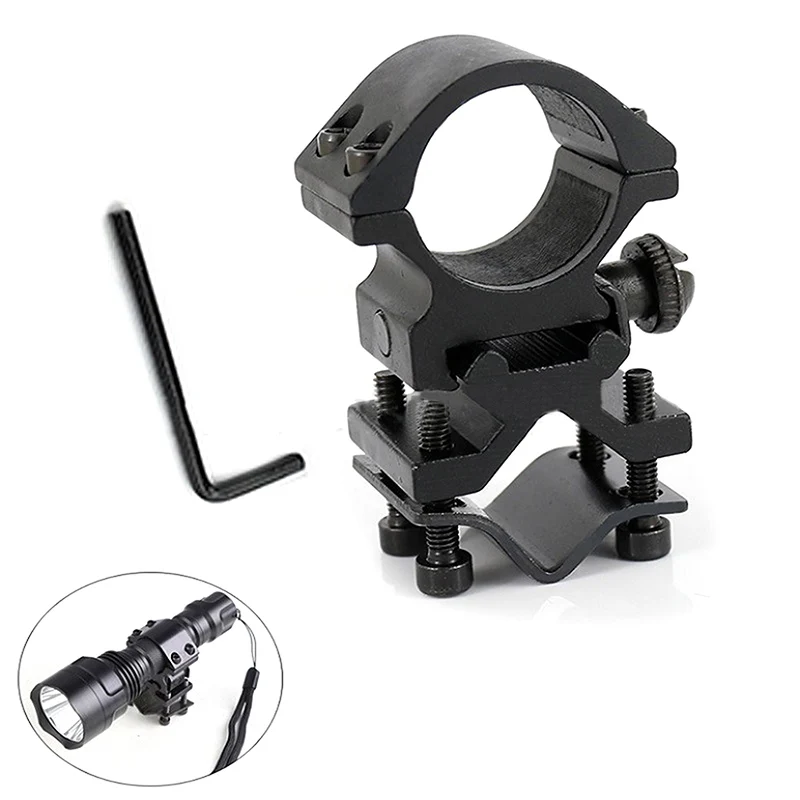 AliExpress GUOMUZI 25mm Scope Mounts Flashlight Torch Mount For 20mm Standard Weaver Rail MTB Bike Hunting FlashLight Clip