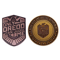 JUDGE DREDD SHIELD Retro Eagle Metal Brooch Badge Cartoon pins Fashion Jewellery Clothes Hat Backpack Accessory Gifts