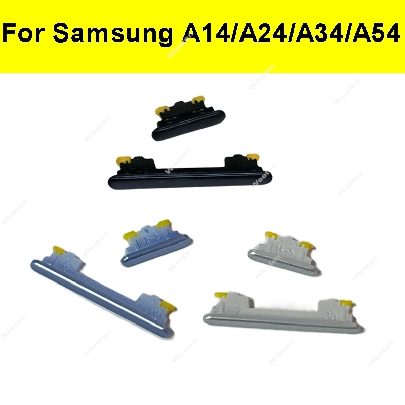 Side Power Volume Buttons For Samsung Galaxy A14 A145F A146B A24 A245F A34 A54 A346E Power On Off Volume Up Down Buttons Keys