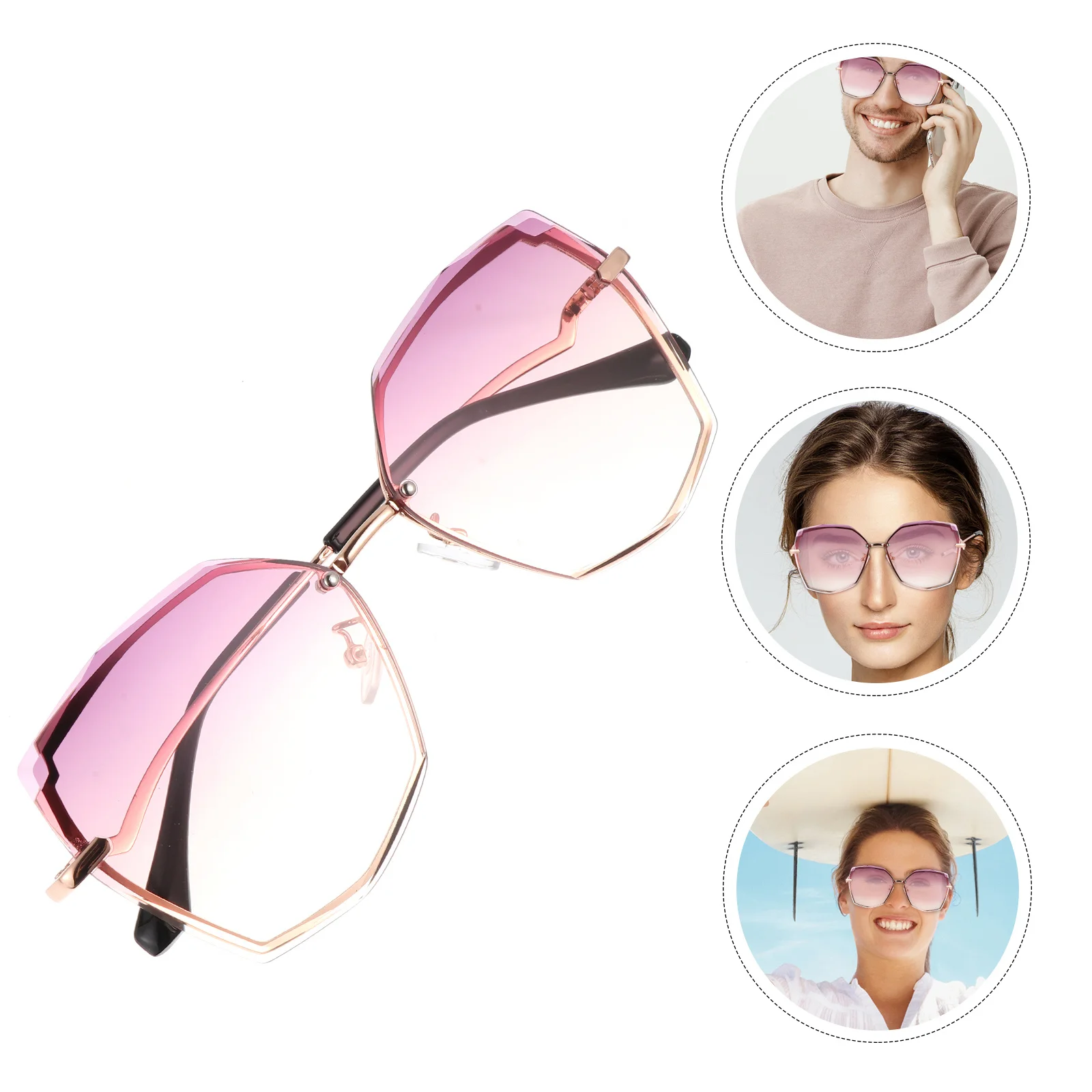 

1 Pair Frame Sunglasses Stylish Fashion Eyewear Practical Sunglasses All-Match Practical Sun Glasses For Party