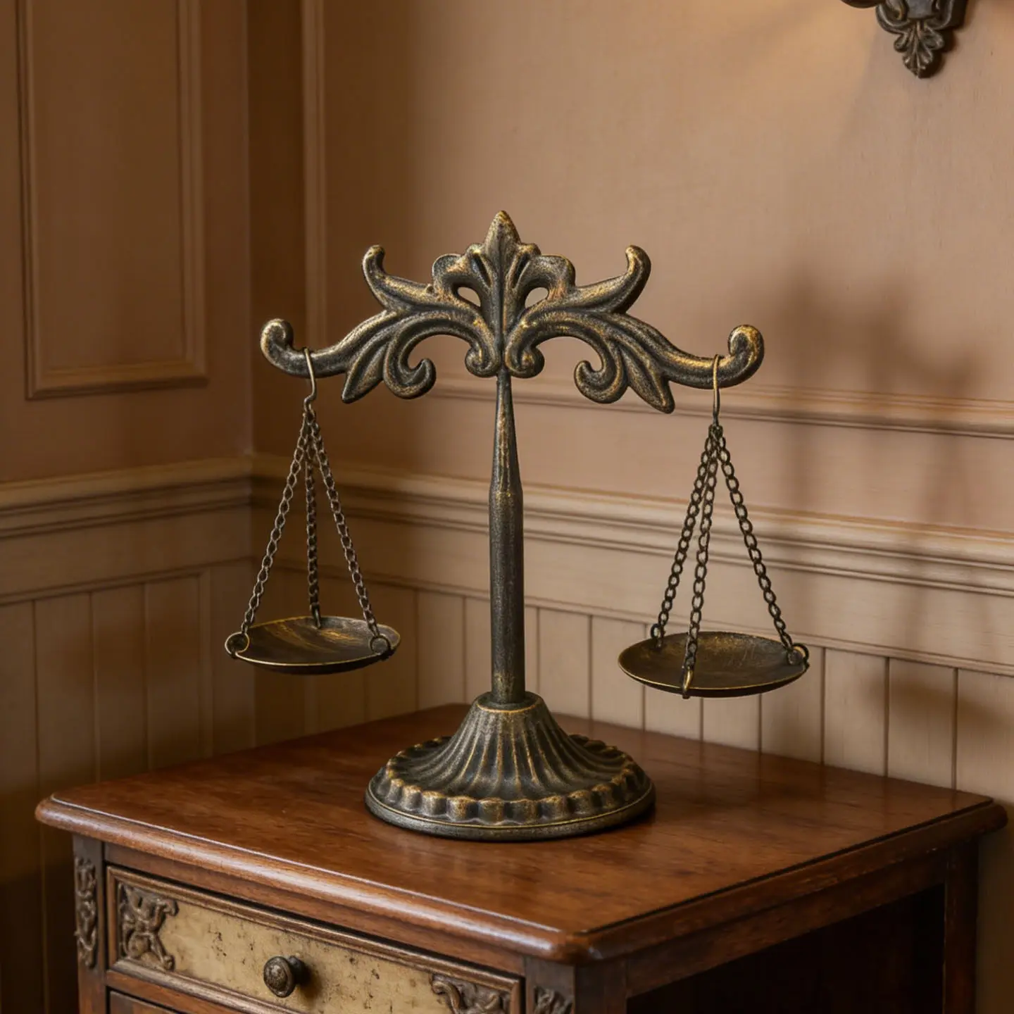 Balance Scale Ornament Vintage Decorative Ornaments Metal Gift for Judge Desk Accessories Things For Barrister Room Decoration