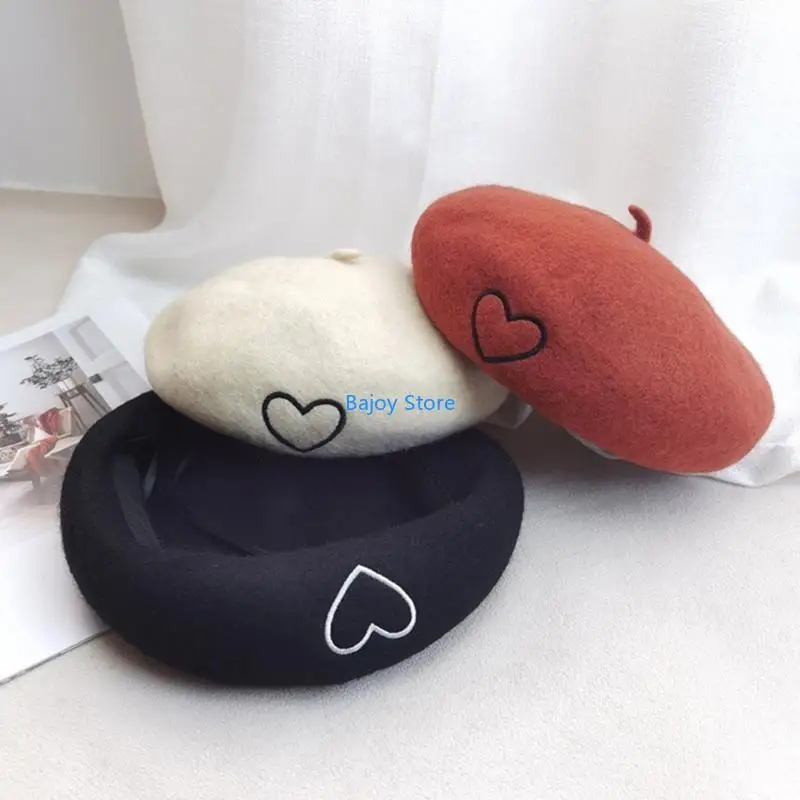 

63HE Fashion Baby Hat Solid Color Girls Comfortable Wear for Autumn Winter
