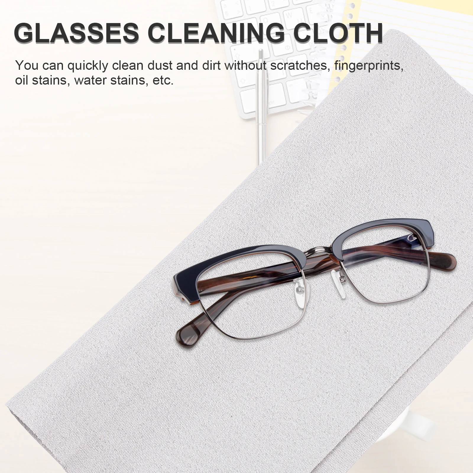 

5 Pcs Glasses Cleaning Cloth Eyeglass Cloths Anti-fog Wipes for Eyeglasses Spray Grey