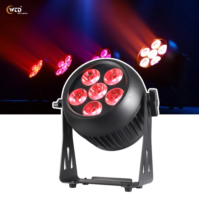 

AOPU 6PCS 20W Waterproof LED Par Lights Battery Par Can Stage Light for Wedding Party