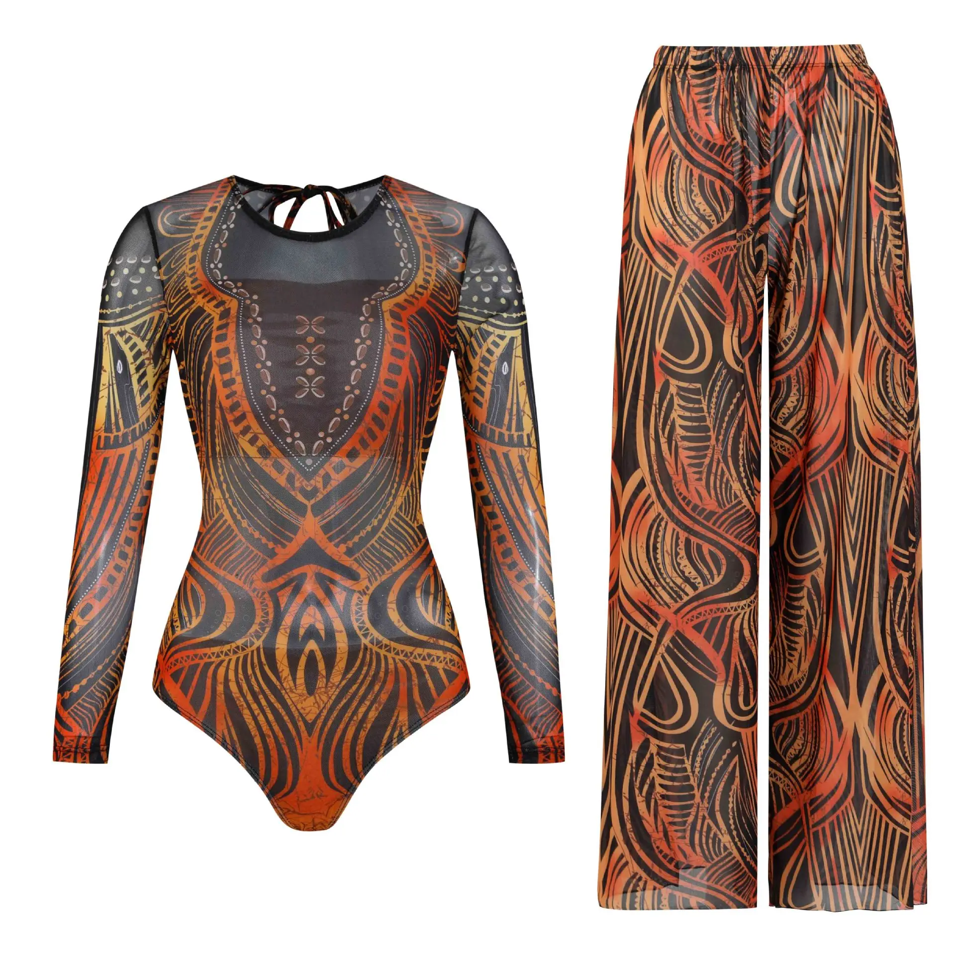 

Женский слитный купальник с цветочным принтом, модный сексуальный купальник в стиле ретро с брюками, комплект для пляжа