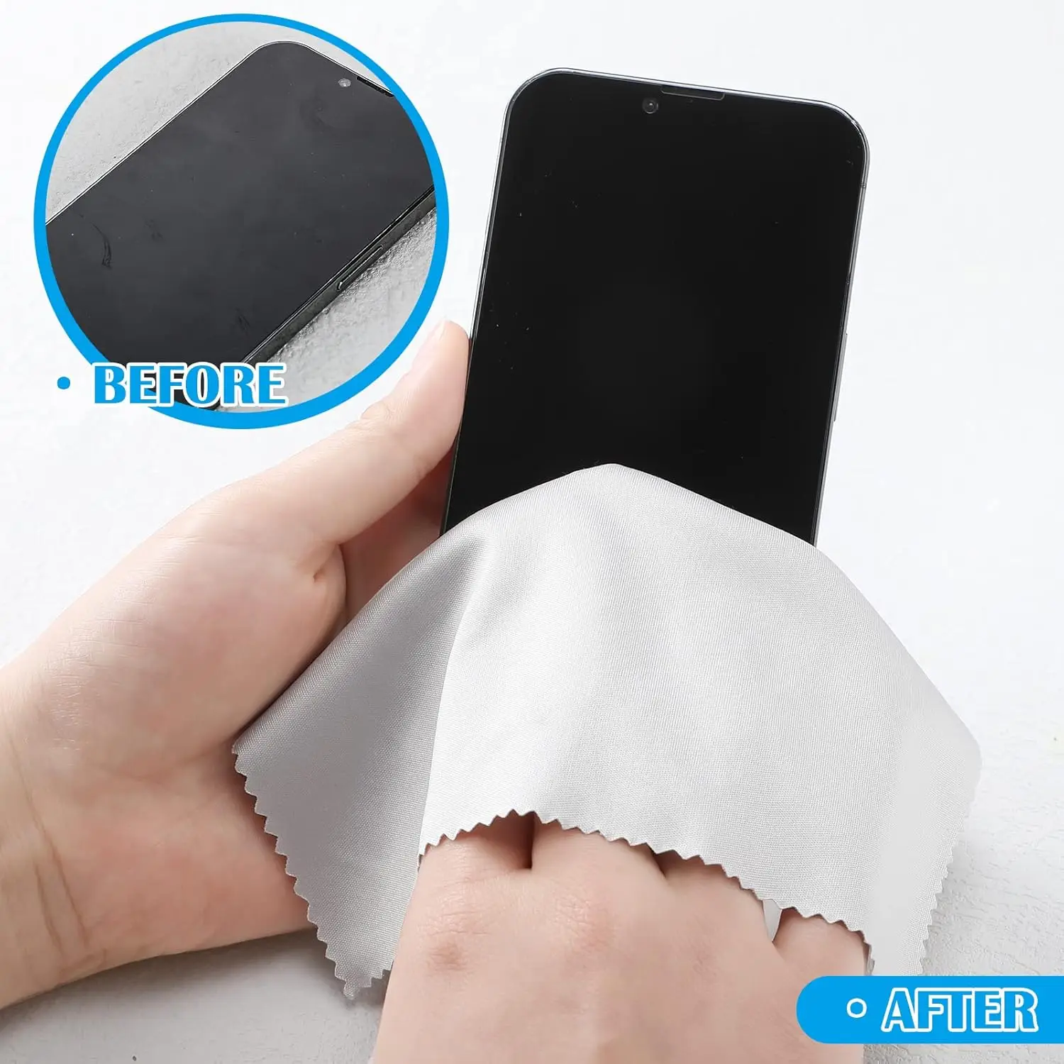 Pano de limpeza de microfibra ultra-macio, telas multifuncionais, toalhetes para iphone, lentes, laptops, tablets, câmera lcd