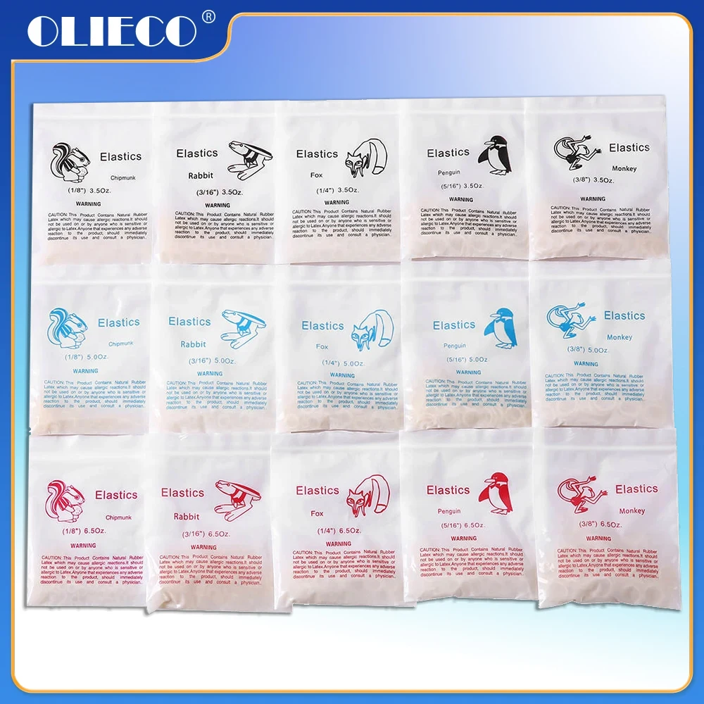 

5000pcs/box Dental Orthodontic Zoo Pack Elastics High-quality Latex Rubber Bands Latex Braces Force Teeth Ligatures Ties