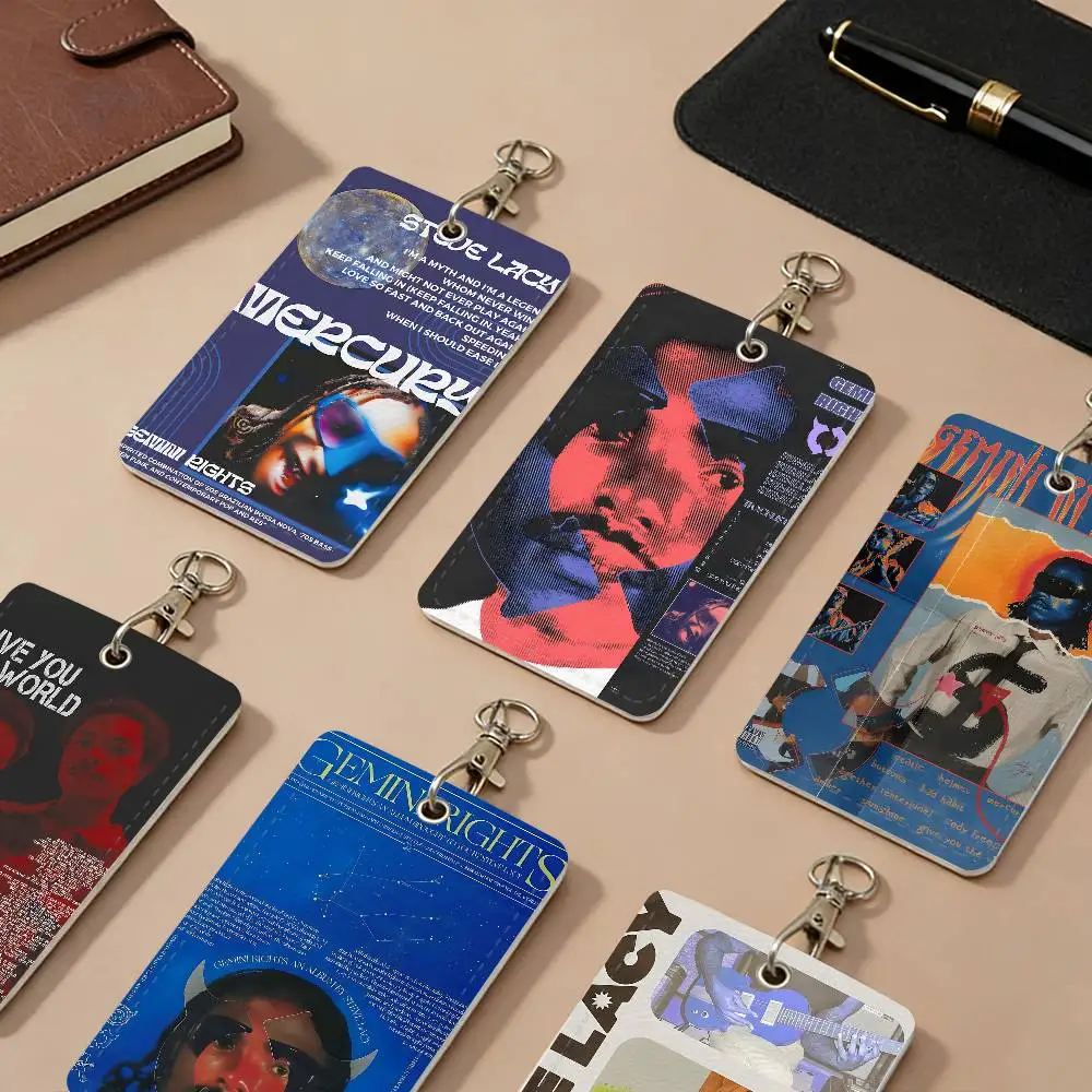 Singer Steve Lacy Music Album PU Leather Card Holders Anti-lost Protective Cover Cases Cards