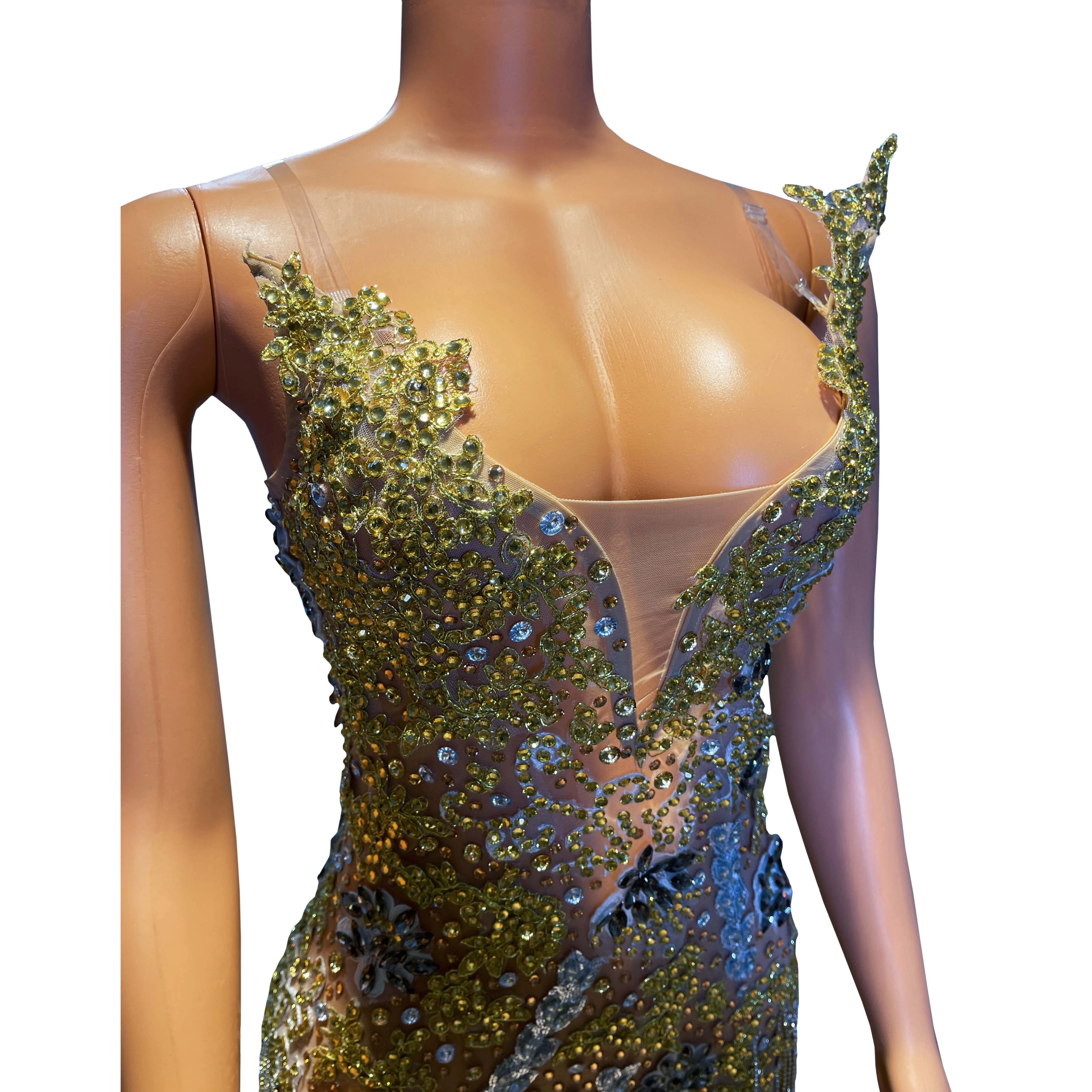 فستان سهرة مثير Gogo ملهى ليلي بار أداء الملابس المغني مرحلة الزي مهرجان فستان الحفلات المرأة شرابة بريق زي #4