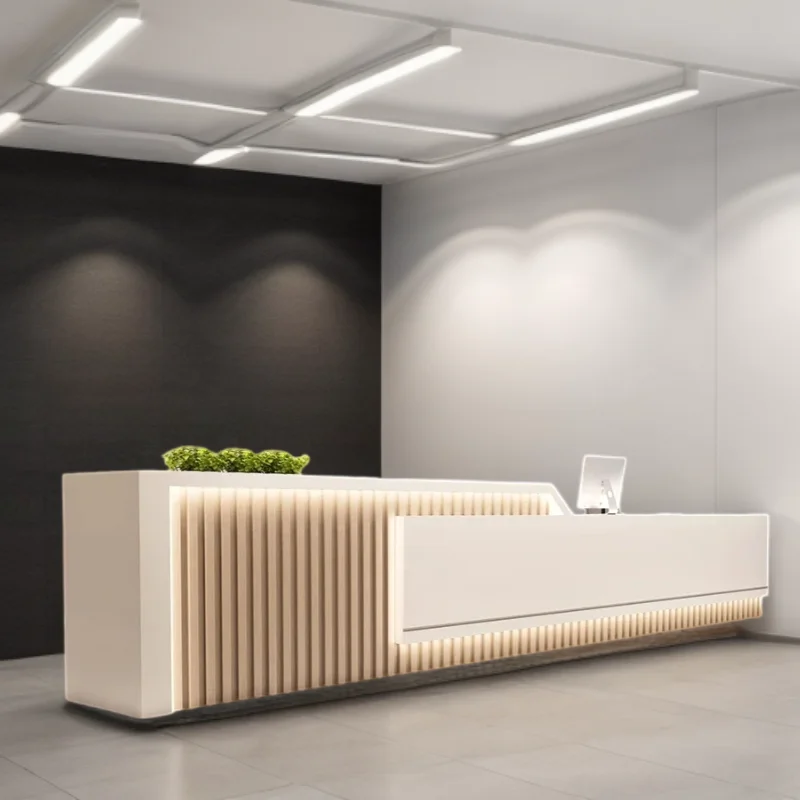 Modern Furniture Reception Business Shop Counter Service Salon Bakery Table Desk Entrances Recepcja Salon Beauty Tables Beauty