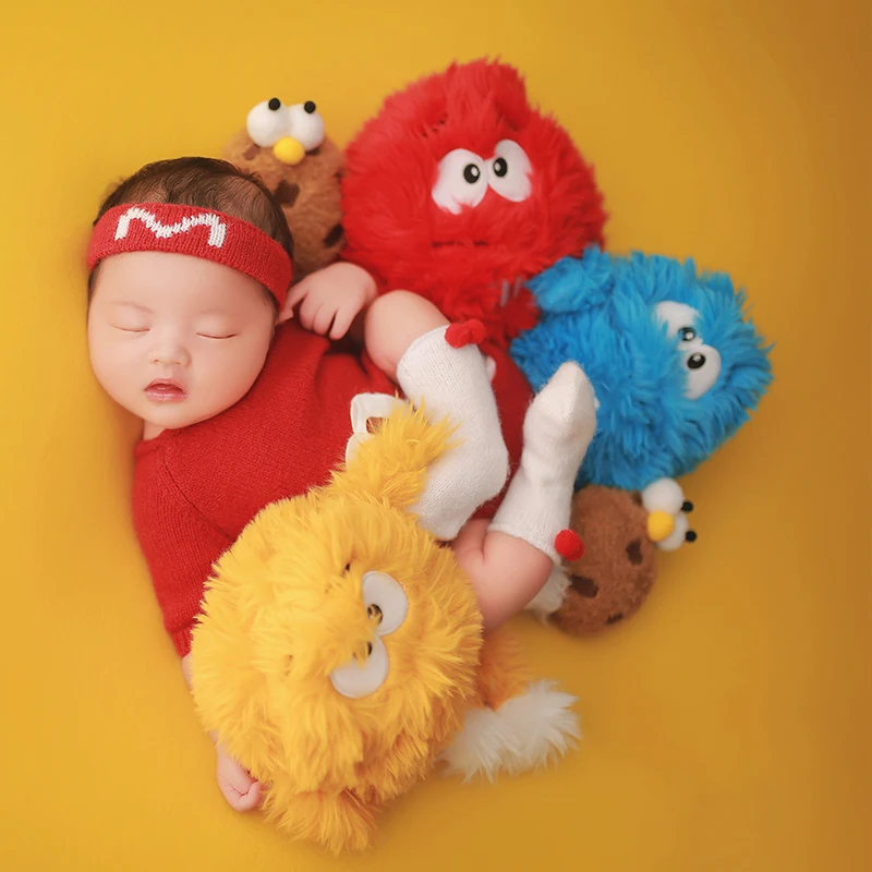 Tenue de photographie pour nouveau-né, groupe de sauna sportif, ensemble à thème, poupées en peluche, accessoires photo, accessoires pour bébé, pose de strass, mignon