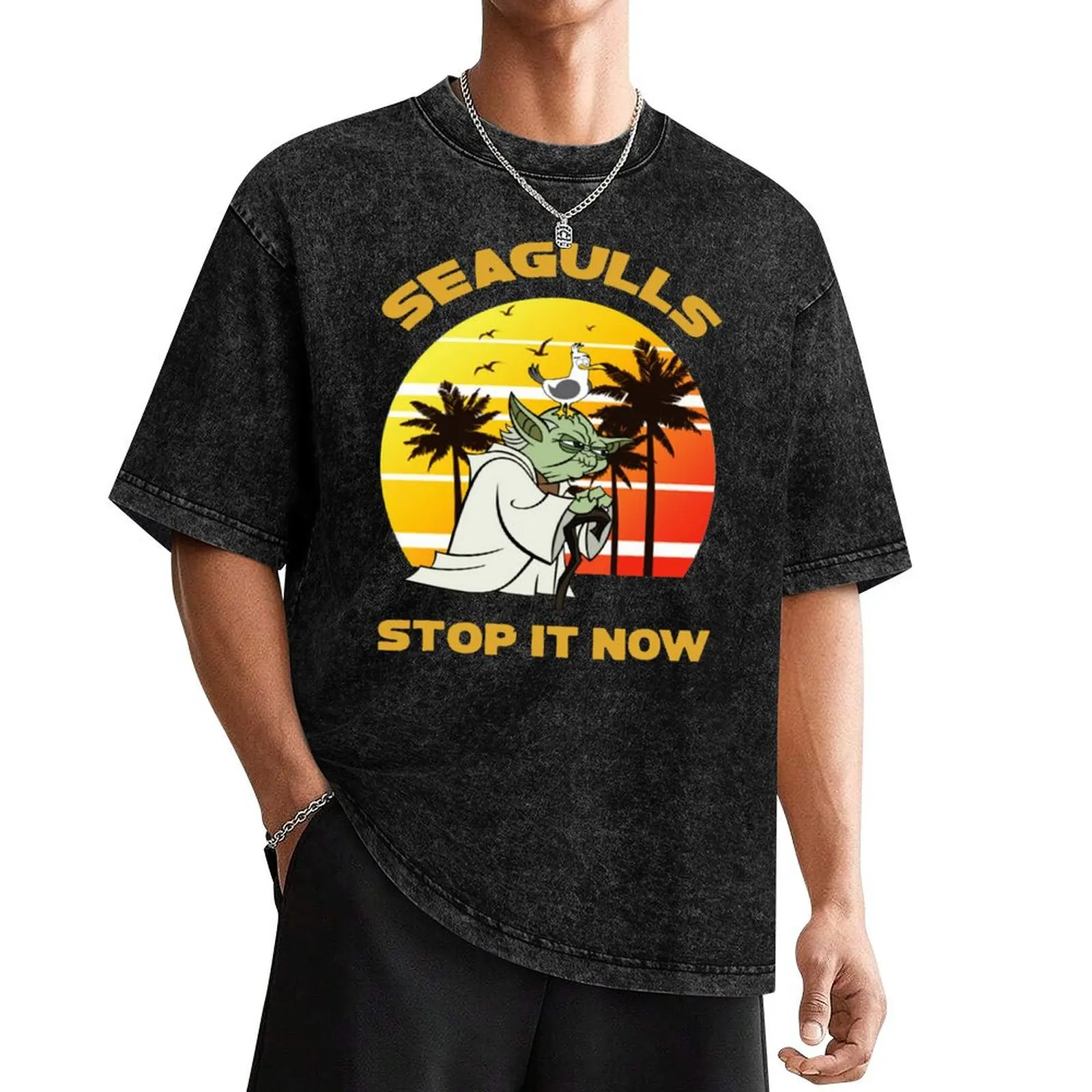 

Seagulls Stop It Now Vintage Retro T-Shirt quick-drying anime tshirt plain heavyweight t shirts for men