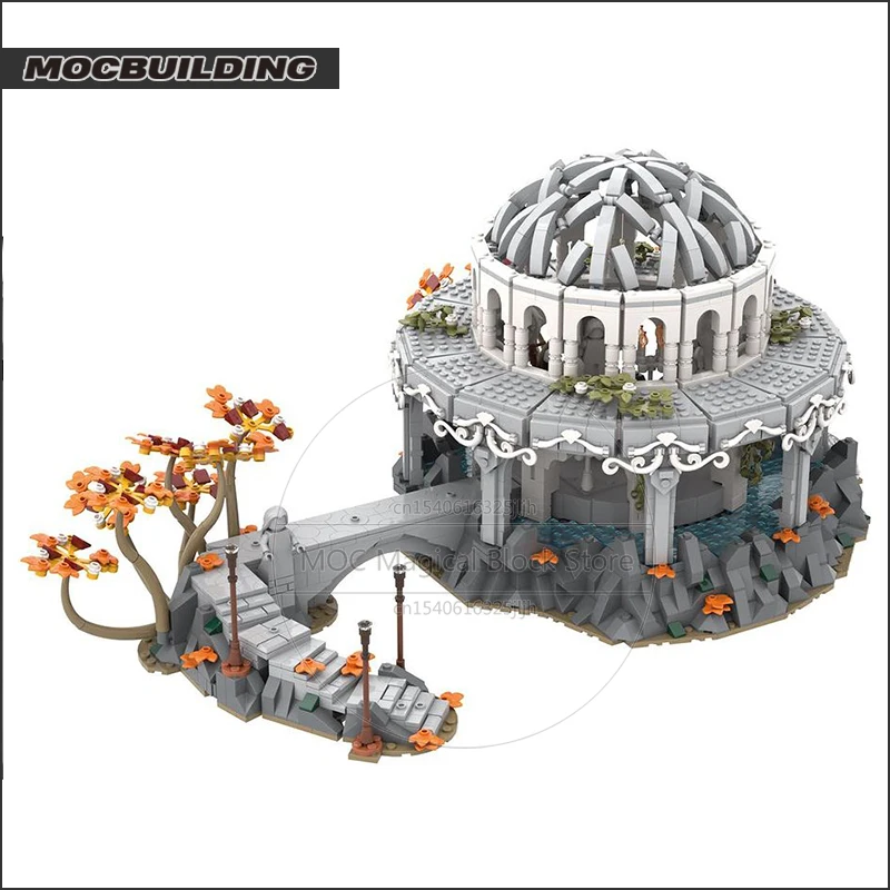 The White Council MOC Building Blocks UCS Rings Movie Scene Technology Bricks DIY Assembly Collection Toys Display Xmas Gifts