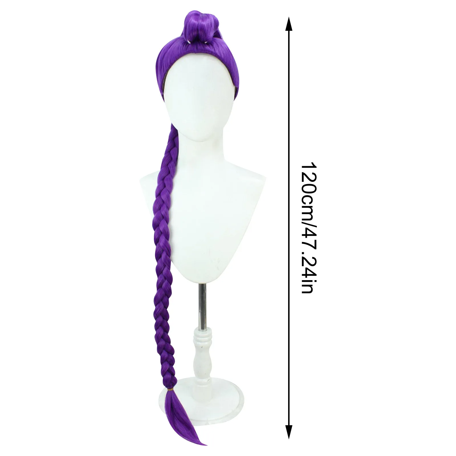 Peruka Halloweenowa Filmowa Kpop Cosplay Mira Rumi Zoey Demon Hunters Fioletowo-Czarno-Czerwona Długa Syntetyczna Peruka Odporna na Ciepło