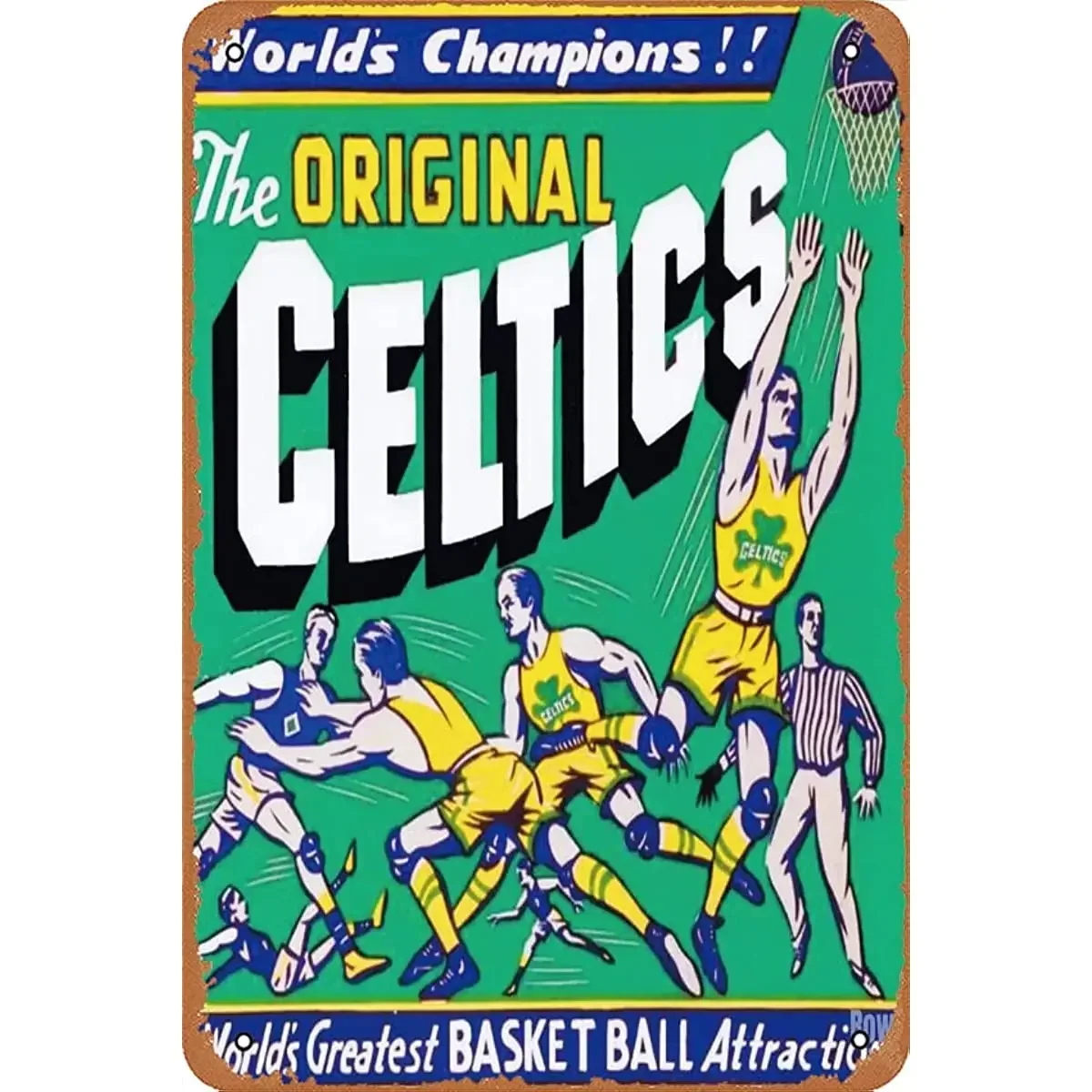 THE ORIGINAL CELTICS poster Vintage Metal Tin Signs Modern Wall Decoration for Bedroom Office Home Wall Home Room 8x12 Inches