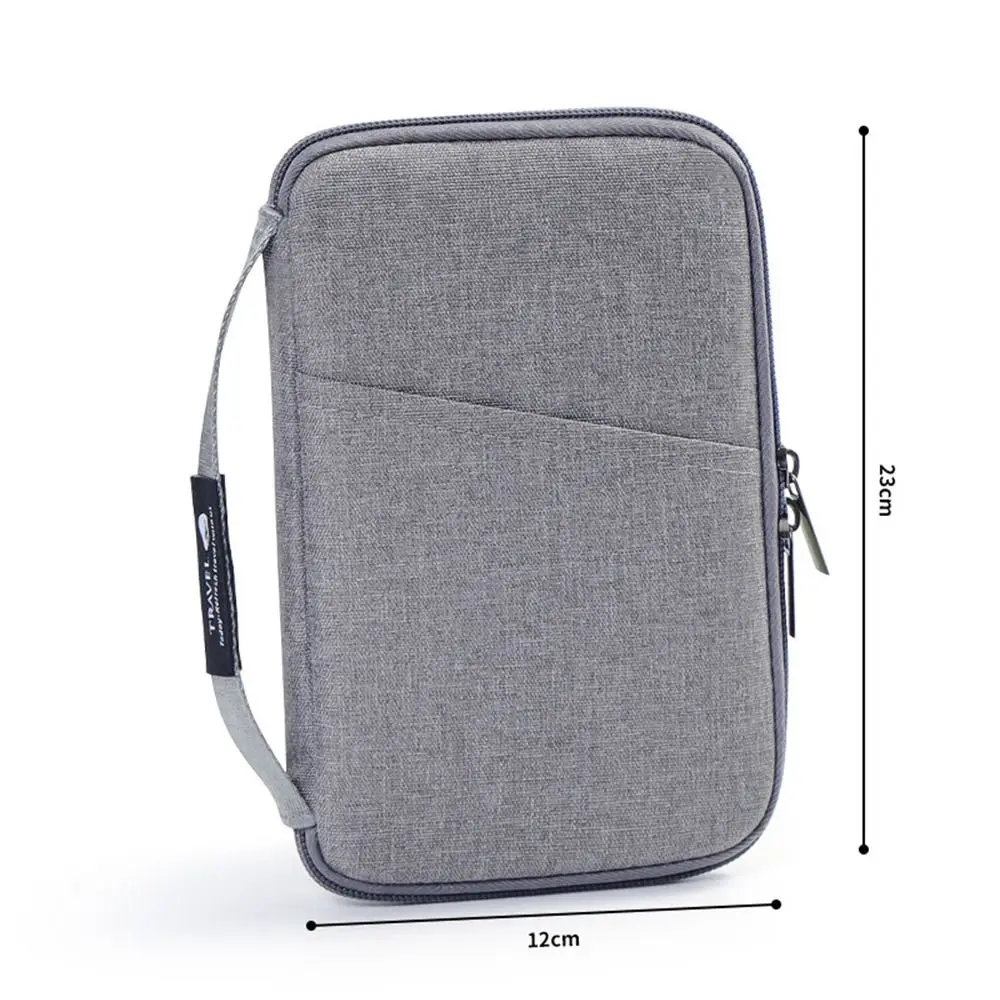 

Travel Accessories Travel Wallet OX Cloth Ticket Holder Family Passport Holder Zipper Passport Protective Cover Document Case