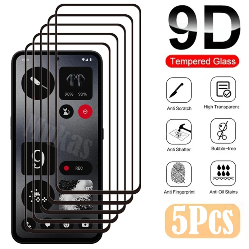 Full Cover Full Glue Tempered Glass For Nothing CMF Phone 1 Screen Protector Glass For Nothing Phone