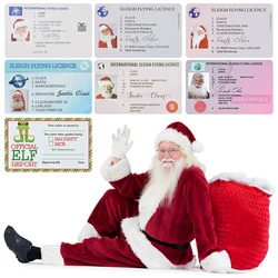 Santa Claus Driver's License Creative Xmas Party Fake ID Driver License Christmas Gift Card Kid Toys Ornament DIY New Year Decor