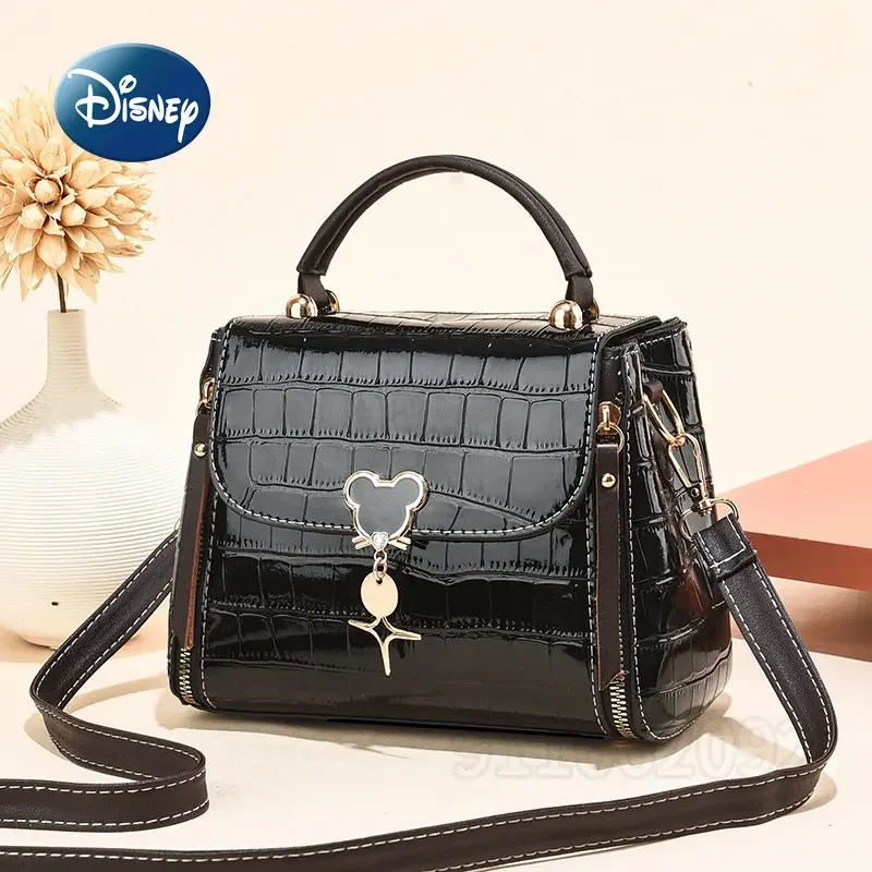 Disney Mickey New Women's One Shoulder Crossbody Bag Cartoon Women's Bag Large Capacity High Quality Luxury Brand Handbag
