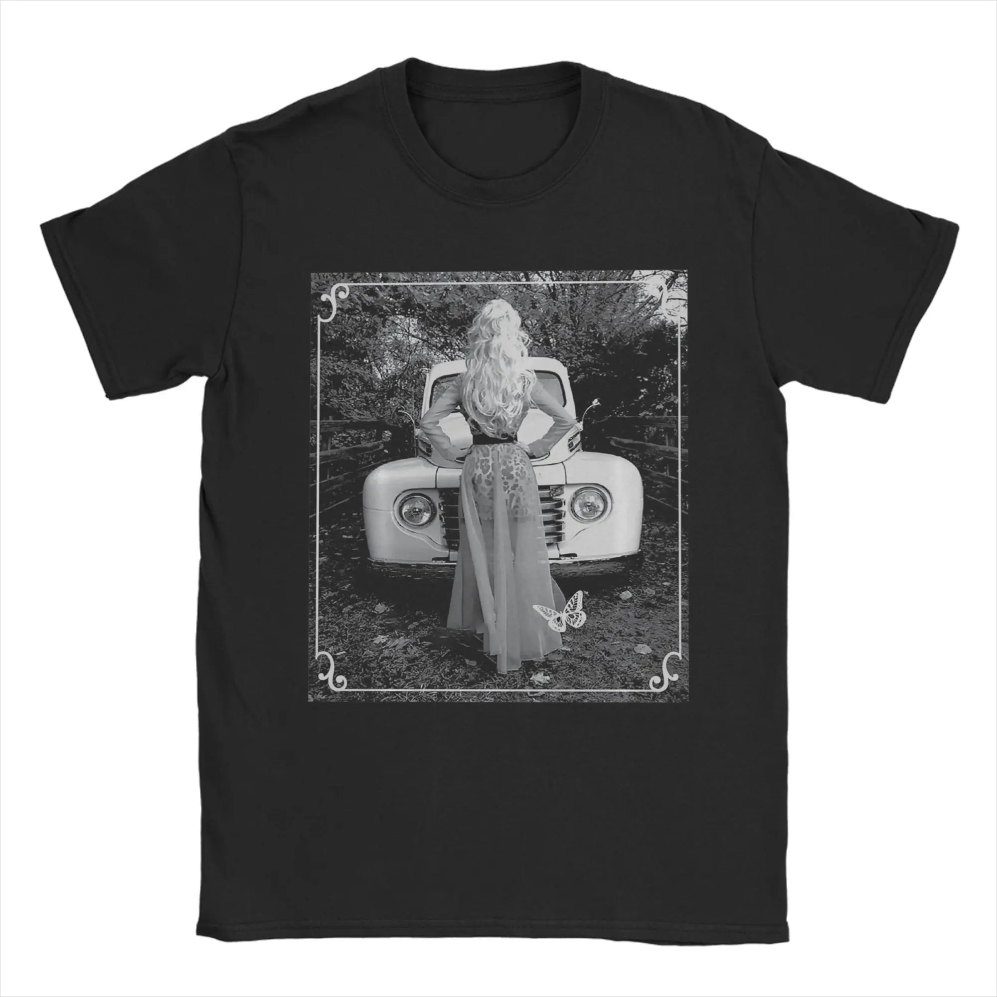 Dolly Parton American Singer T Shirts Men's  Cotton Vintage T-Shirt Crewneck  Tee Shirt Short Sleeve Tops Plus Size