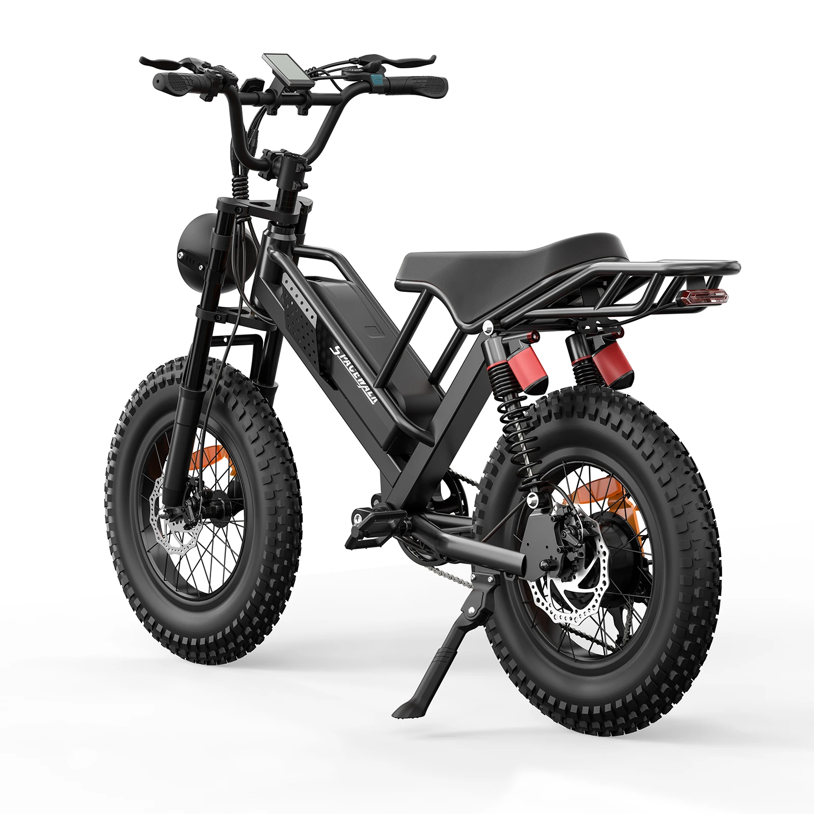 Spacewalk Mountain Electric Bike , 20" Fat Tire Ebike, Wider Seat 750W Peak Motor, Removable Battery, 4X Suspension Ebike image 2