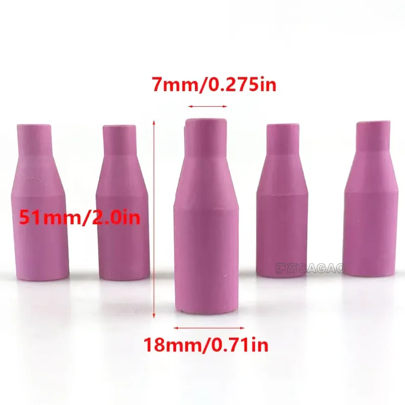 23PCS MB15AKProtection Nozzle Mig Two-protection Welding Gun Accessories MB15 Contact Nozzle Protection Nozzle Conductive Nozzle