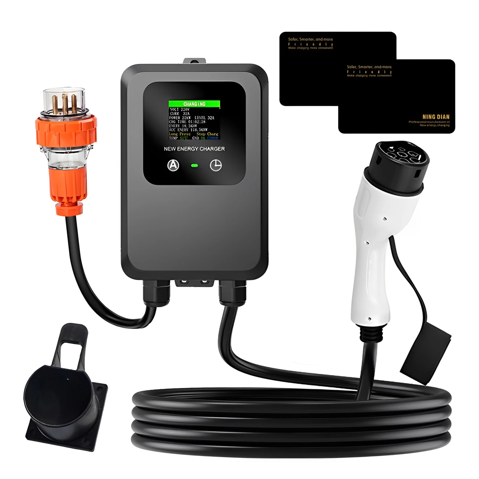 

EV Wallbox 7KW 32A Car Home EV Wallbox Charging Station Electric Car EV Wallbox With 10M Cable Plug and Charge 3PIN