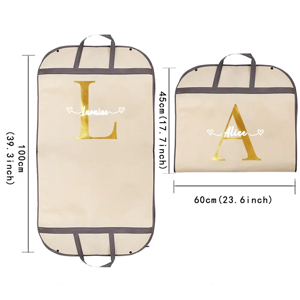 Fashion Custom Dust Cover Waterproof Cover Suit Jacket Dress Protective Equipment Hanging Wardrobe Storage Cabinet Letter Series
