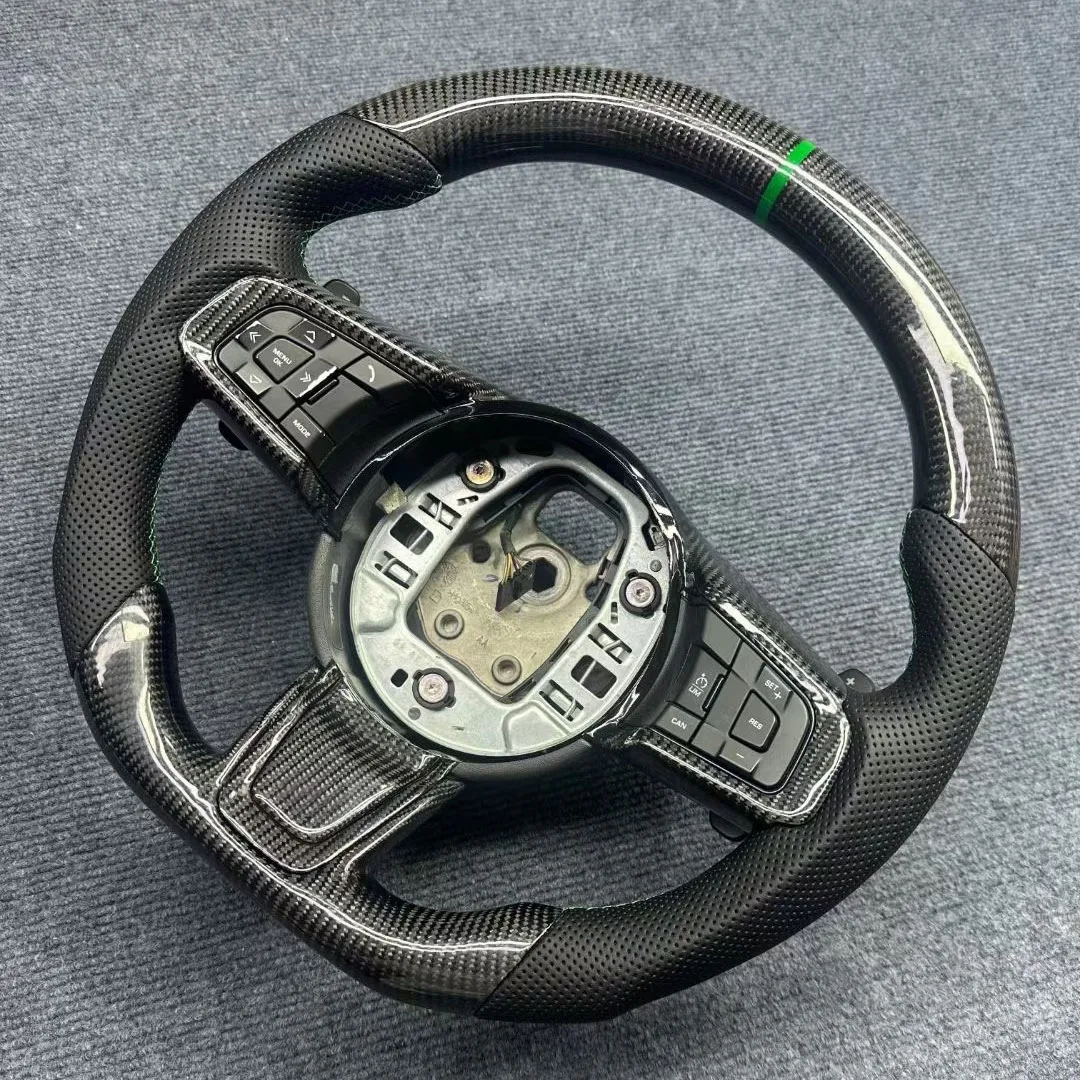 For Jaguar XE XJ XJL XF F-PACE Carbon Fiber Steering Wheel Type D Sports Modification Perforated Leather