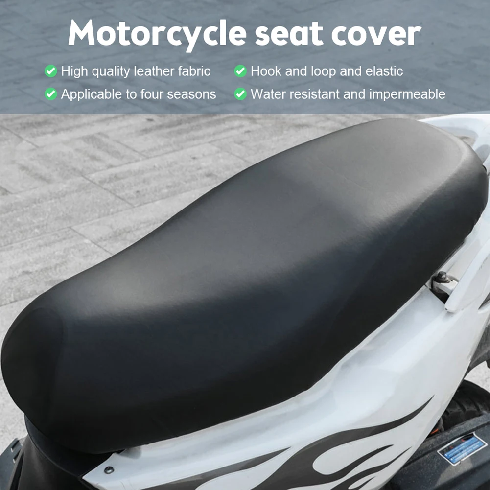 Universal Flexible PU Leather Motorcycle Seat Cover Anti-scratch Seat Protector Waterproof Rain Seat Mat Motorbike Seat Cushion