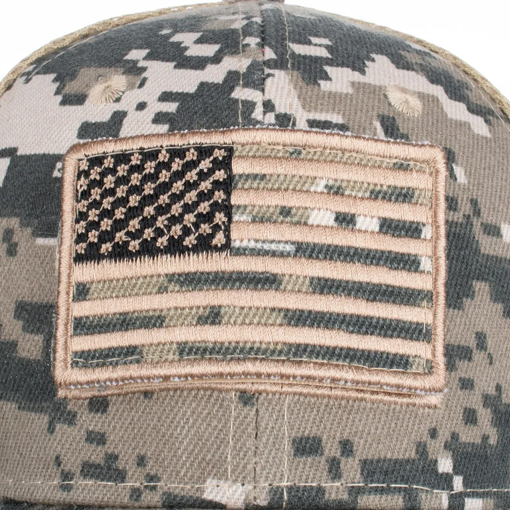 Camouflage Male Baseball Cap Men Flag Caps Outdoor Sports Tactical Dad Hat Casual Hunting Hats