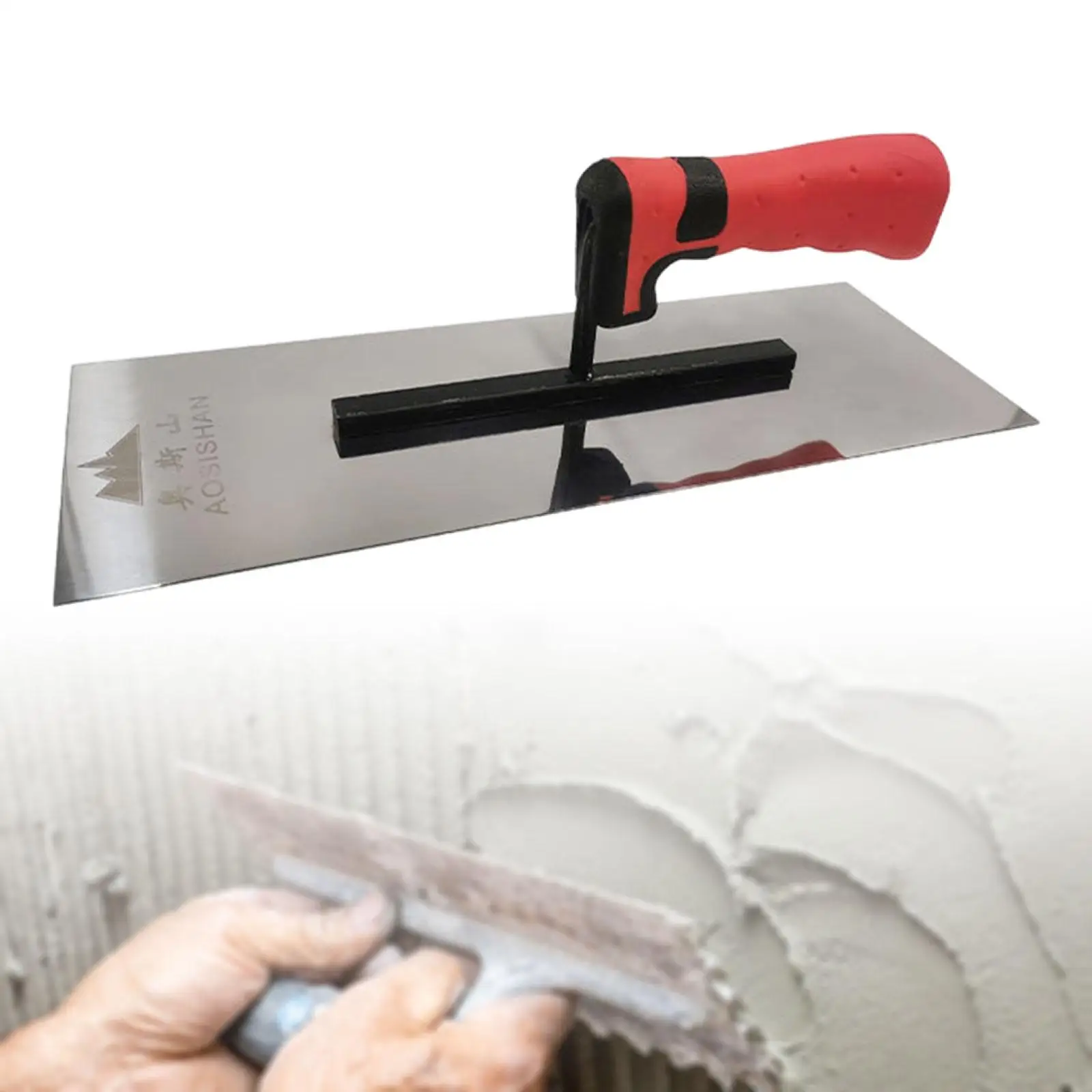 Plaster Finishing Trowel with Plastic Handle 11.81inchx4.33inch Ergonomic Drywall Trowel for Pool Coatings Concrete Work