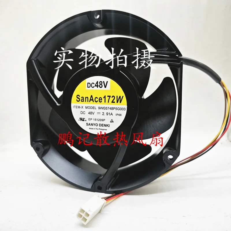 

SANYO DENKI 9WG5748P5G0003 176F3164 DC 48V 2.9A 4-Wire waterproof Cooling Fan