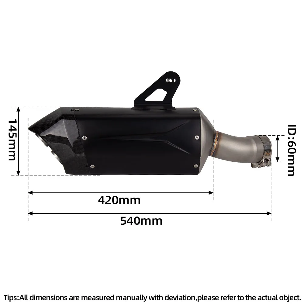 R1300GS Adventure Motorcycle Exhaust Muffler For BMW R1300R R1300RS R1300GS R1300GSA Motorcycle Slip on Line Exhausts Tail Tube