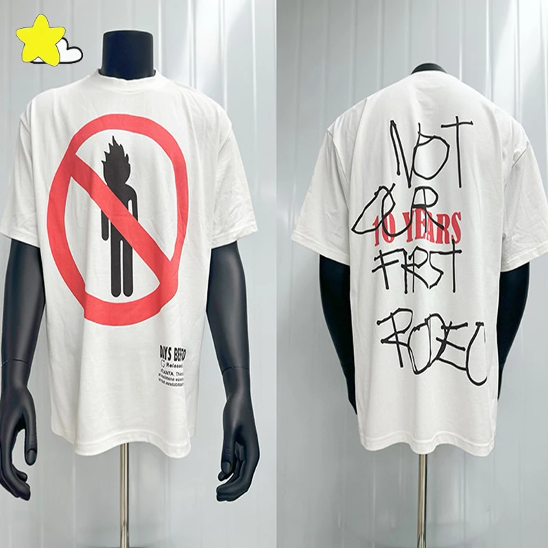 2025 Summer Letters Logo Graffiti DAYS BEFORE RODEO T-Shirt Men Women Casual White Loose Tee Cactus Jack T Shirt