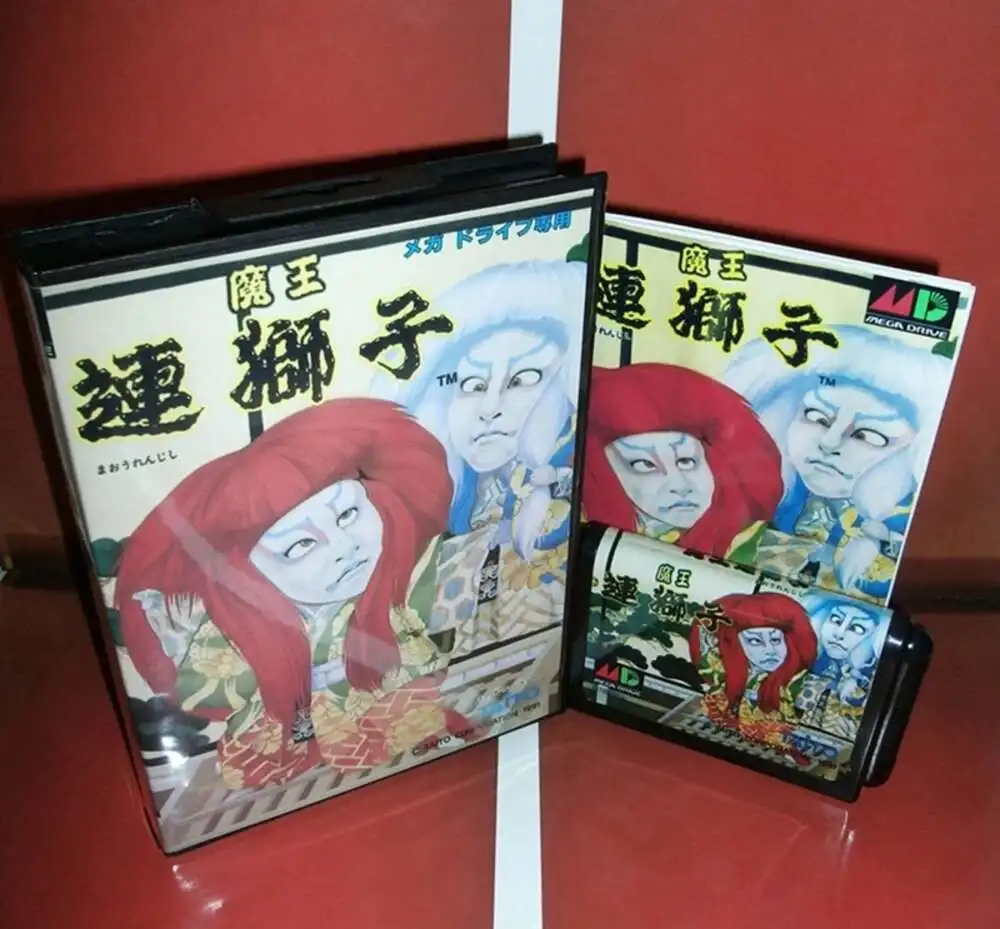 Maou Renjishi con caja y Manual para cartucho de juego Sega MD de 16 bits, Megadrive Genesis System