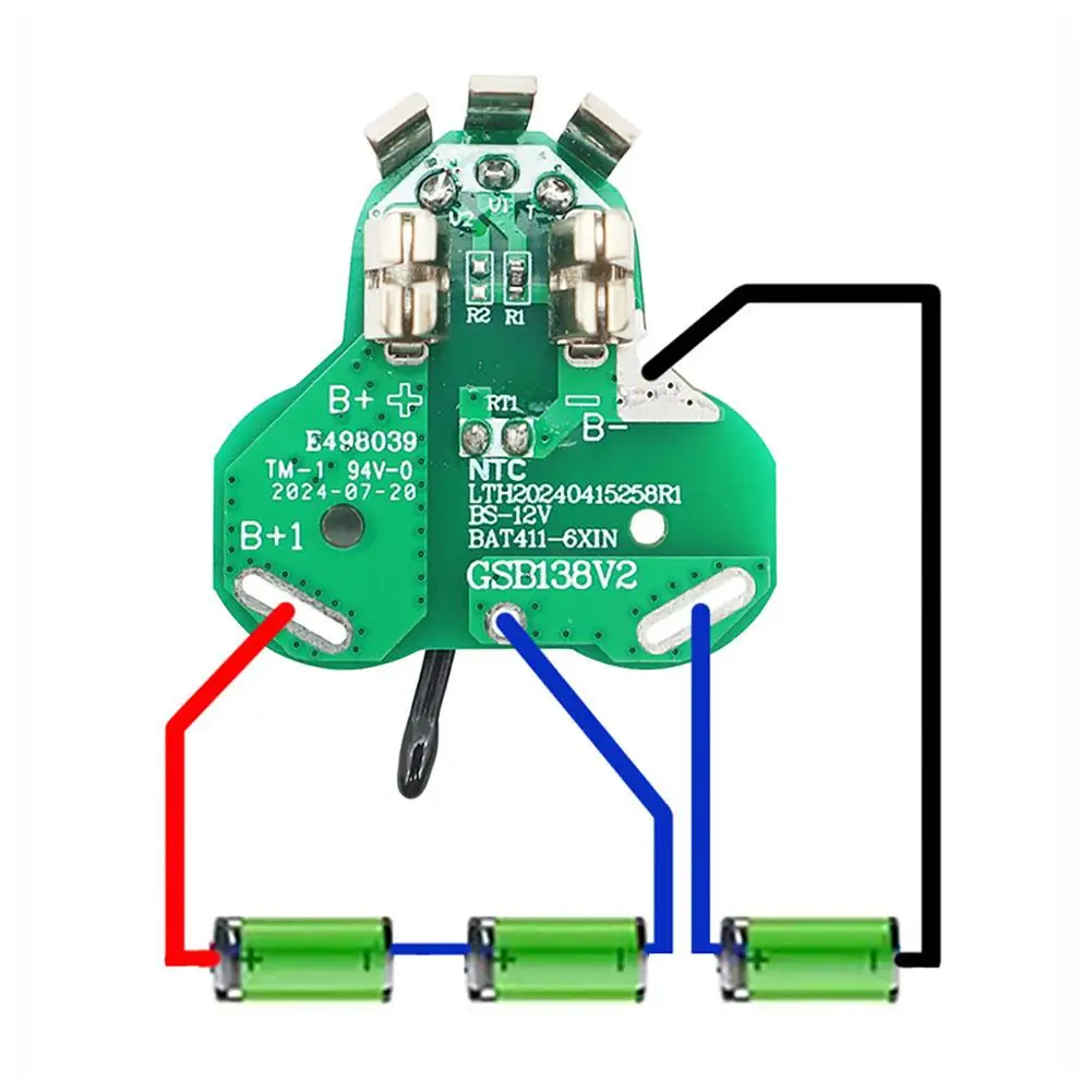 Caixa de plástico para bateria de íon-lítio bat420, 3/6 núcleos, proteção de carregamento pcb, 6ah, 5ah, acessórios, material, placa de carcaça, testi h6t9