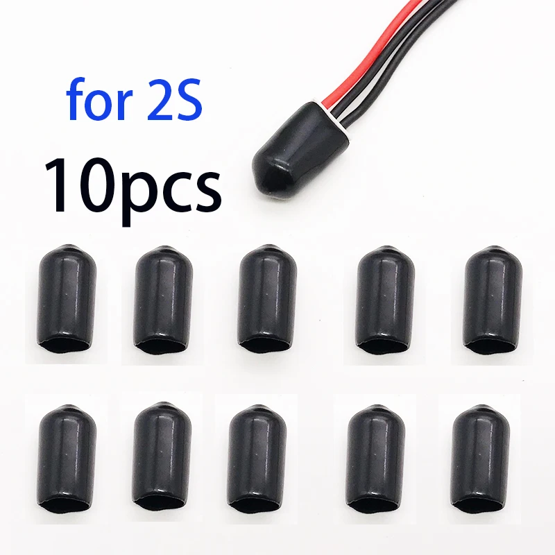 10PCS Rubber Terminal Insulated Protective Cover Caps Sparkproof Charged/Discharged for Lipo Battery 2S-6S Balance Charger Cable