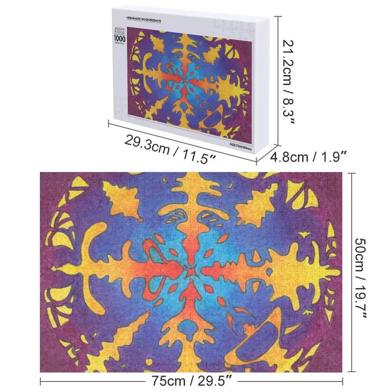 Magic Rorschach Jigsaw Puzzle Wooden Compositions For Children Iq Photo Custom Personalized Puzzle