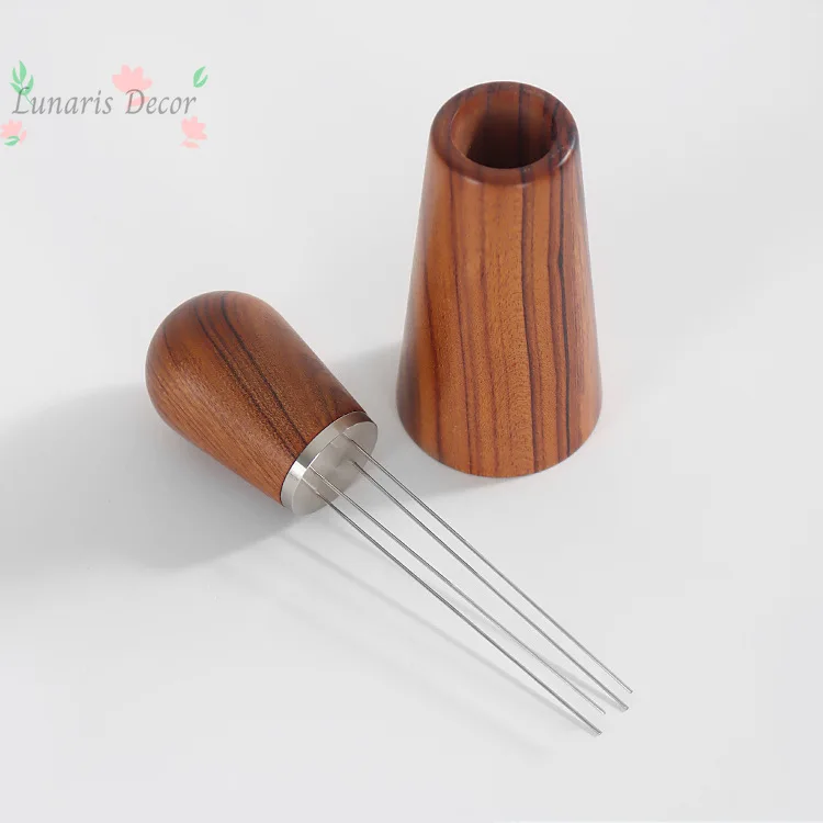 Stainless Steel Coffee Needle Distributor With Base Stirring Tool