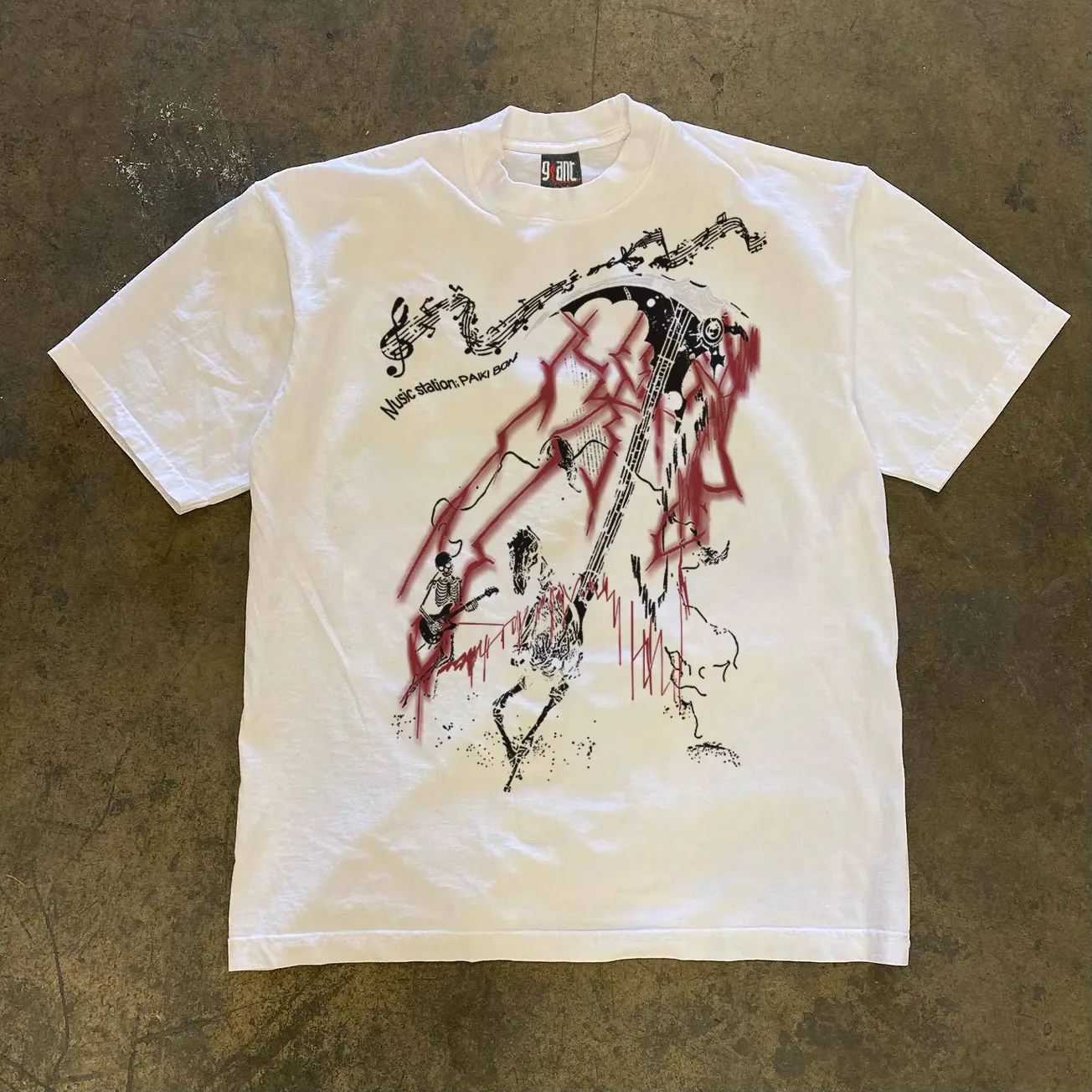 Loose Fit Cotton T-Shirt Short Sleeve Double Thread Pure Cotton American Retro Style Unisex Summer Breathable Printed Tee