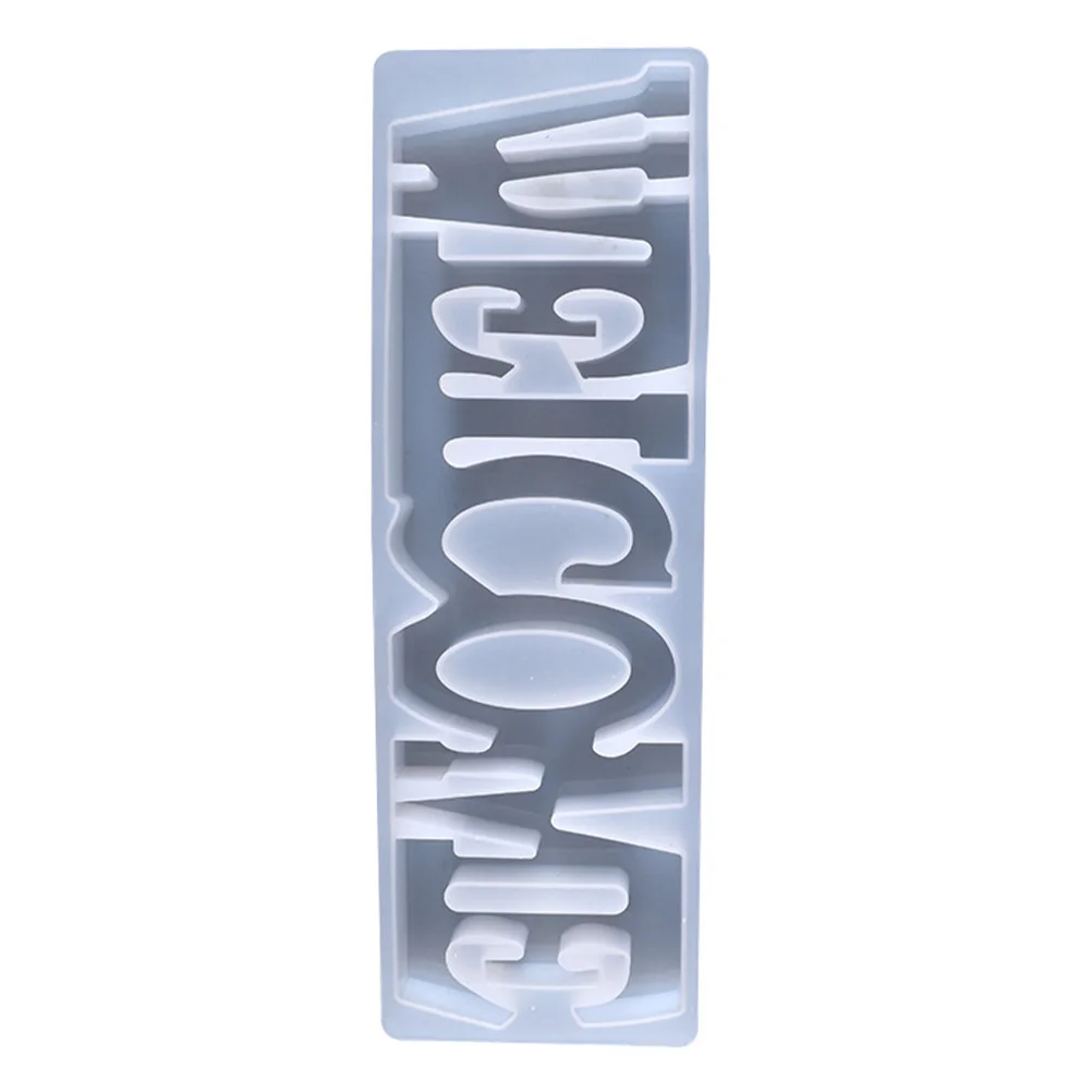 

Silicone Molds for Resin Casting Welcome Sign Letter Stencil Words Flexible Non Stick Easy Demold Craft Accessories DIY Projects
